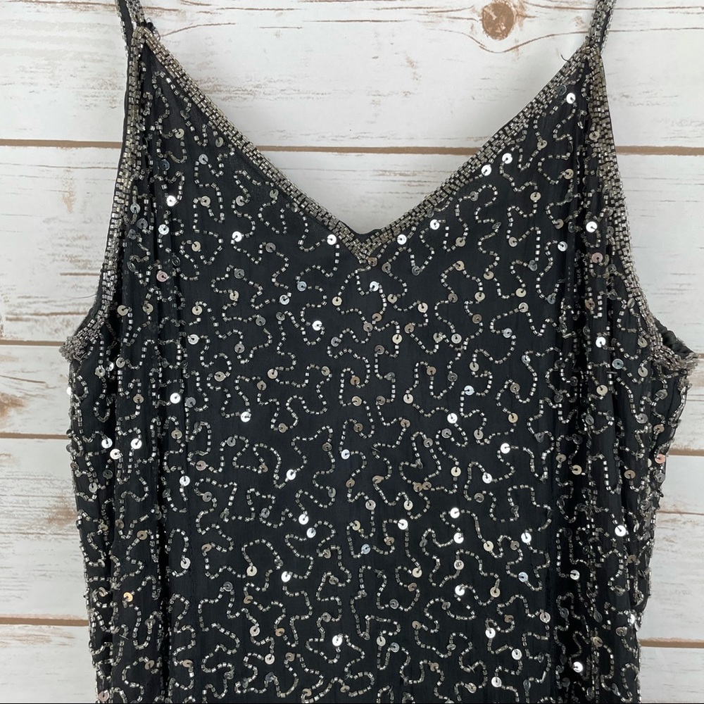 Scala Sequin And Beads Spaghetti Strap Maxi Dress - image 3